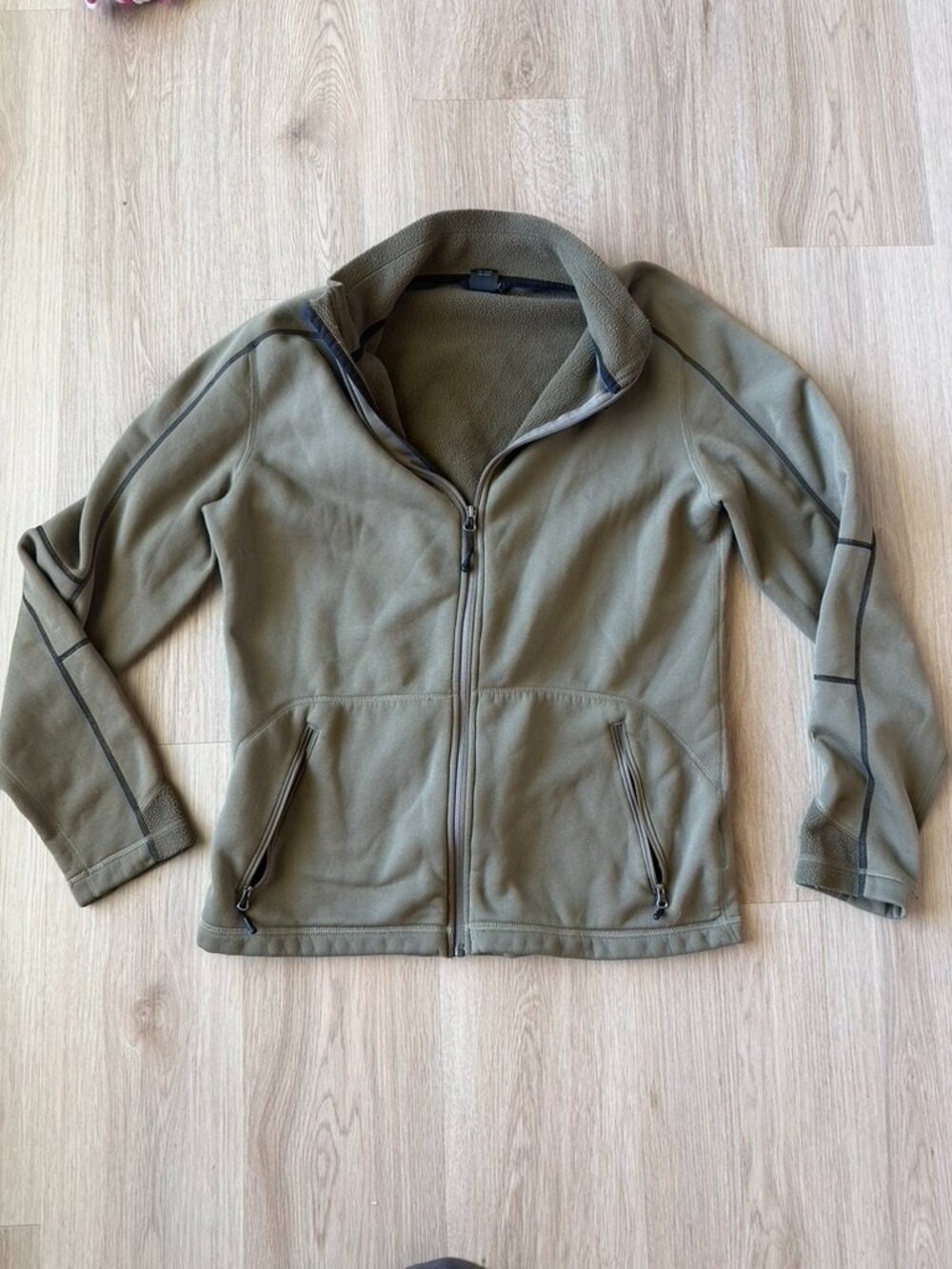 Marmot Fleece Lined Full Zip Jacket Green Large